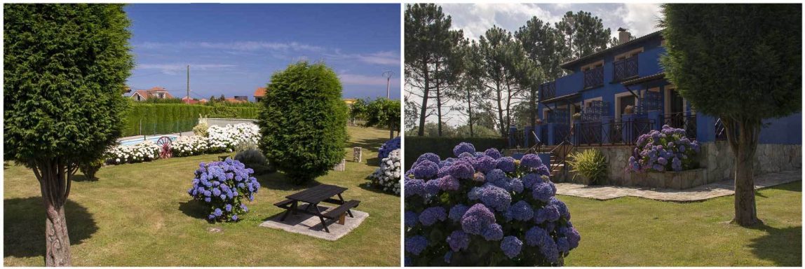 Jardín exterior Apartamentos rurales con jardín y piscina en Asturias y vistas al mar. parking privado. Zona infantil